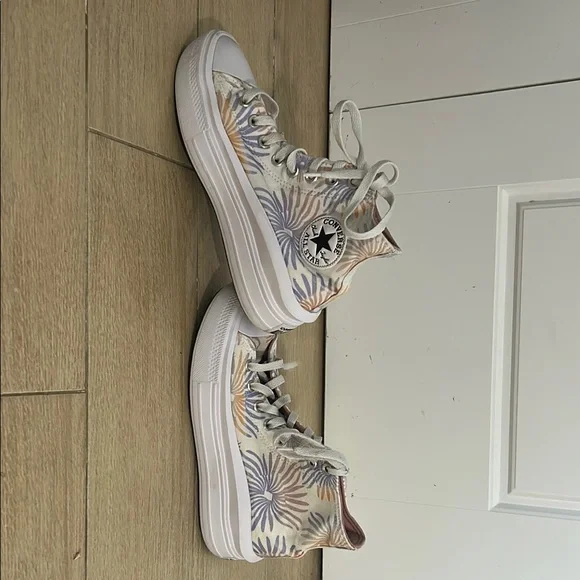 Converse Chuck Taylor All Star Platform Sneakers with Orange/Purple Detail - Picture 8 of 13